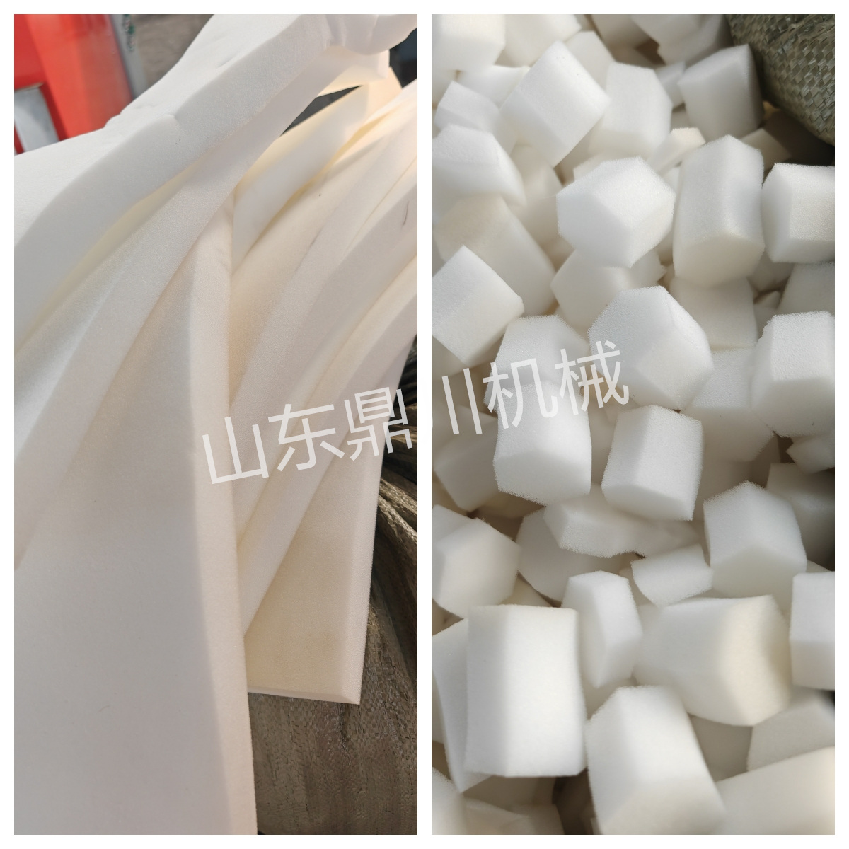 六角海绵切粒效果