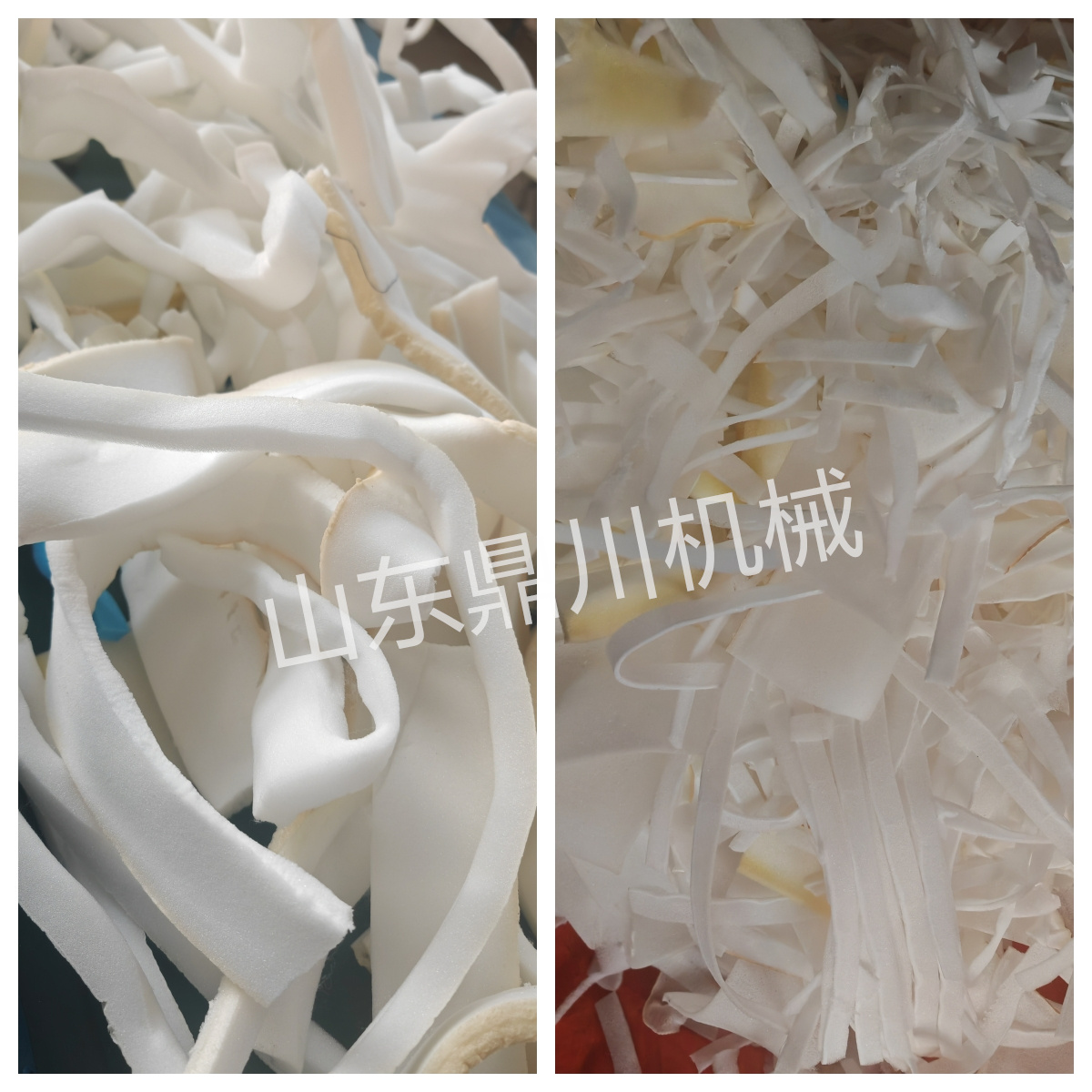 海绵废料切断效果