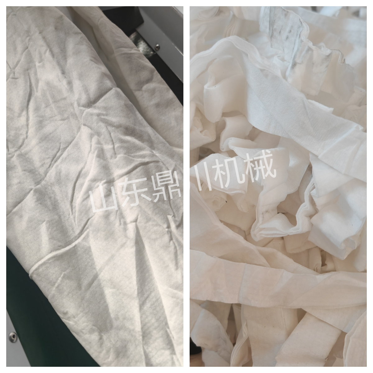 针刺棉废布切条效果