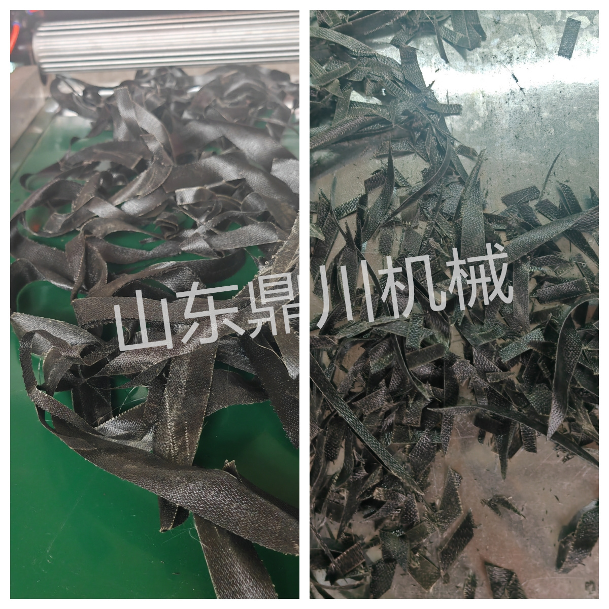 碳纤维编织布废料剪切效果