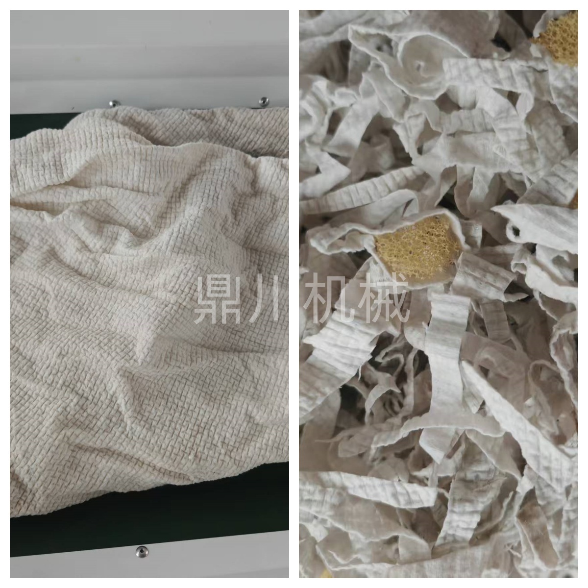 棉柔巾预浸料切断效果对比