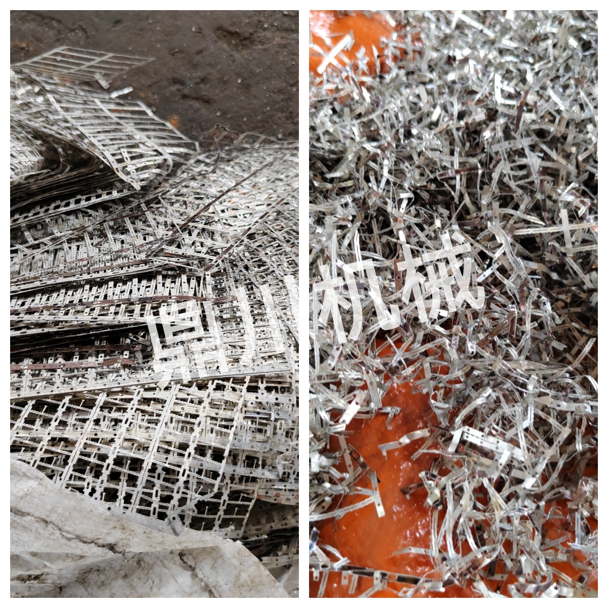 废旧铝片切断对比